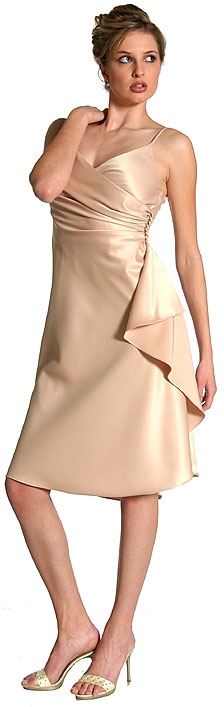 Short Button Satin Dress