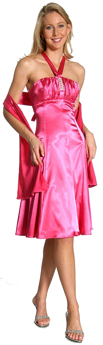V Neck Short Prom Dress — in alternative picture