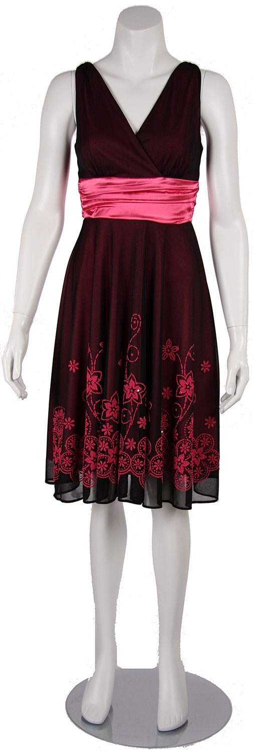 Two-Tone Knee Length Party Dress