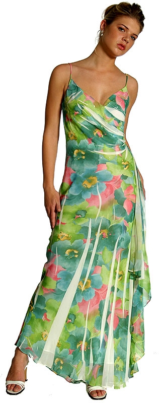 Spaghetti Strapped Floral Print Sun Dress