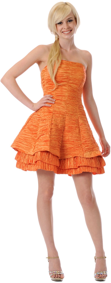 Shirred Short Party Dress