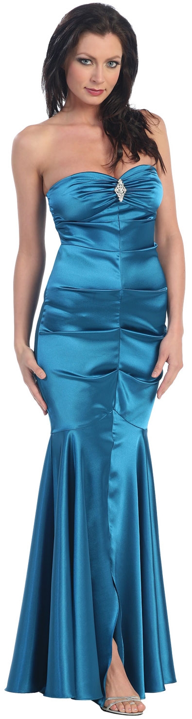 Mermaid Cut Strapless Evening Prom Dress 