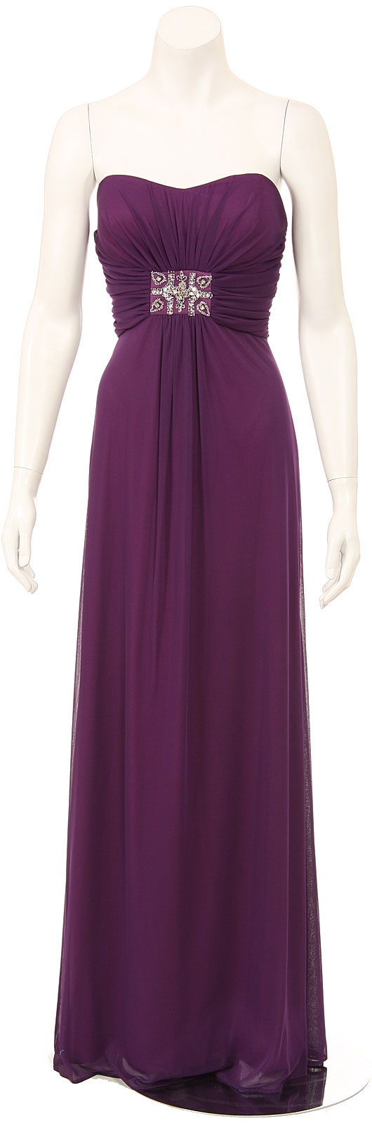 Strapless Empire Cut Bridesmaid Dress — in Purple