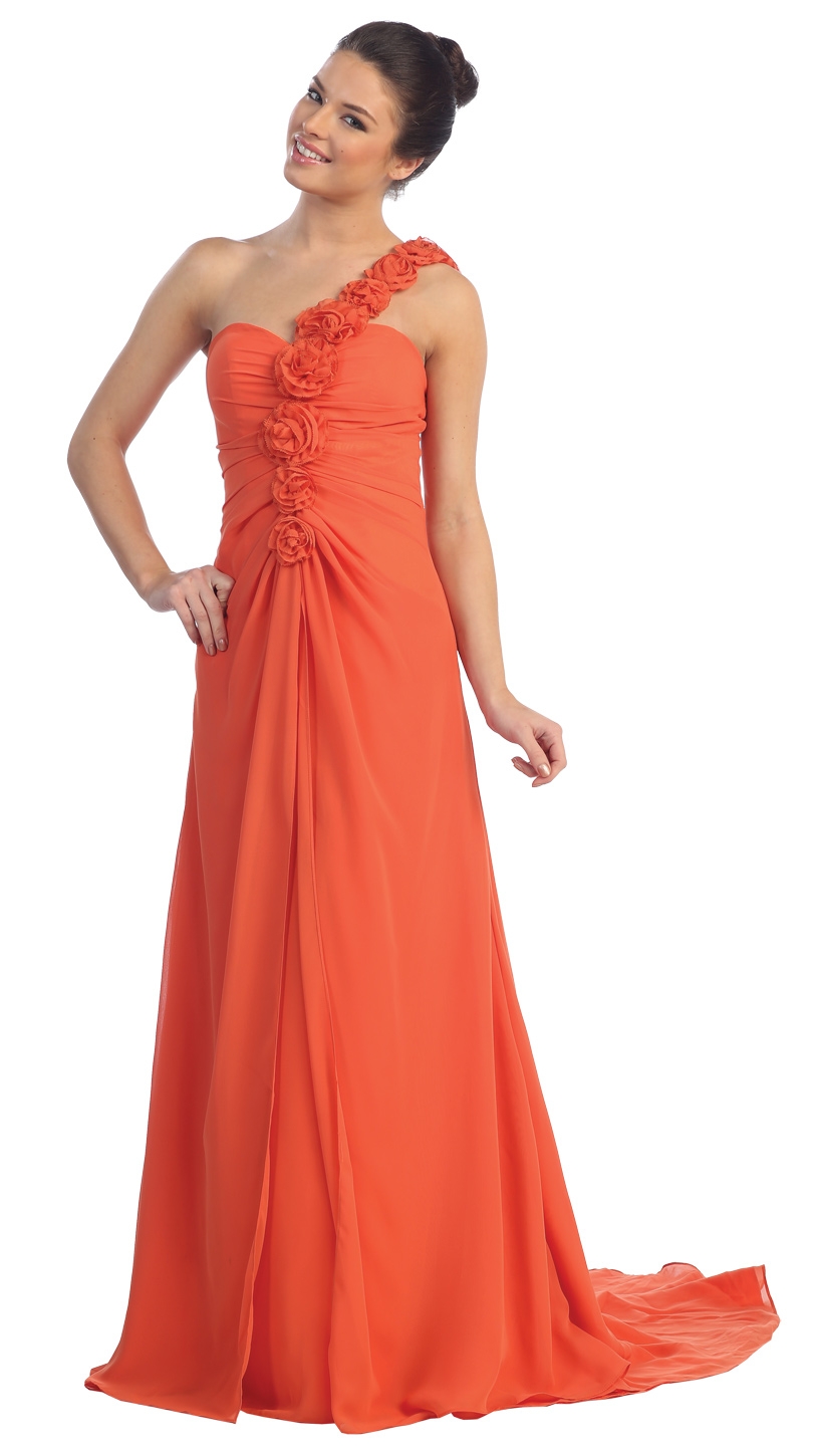 Off Shoulder Roman Prom Dress