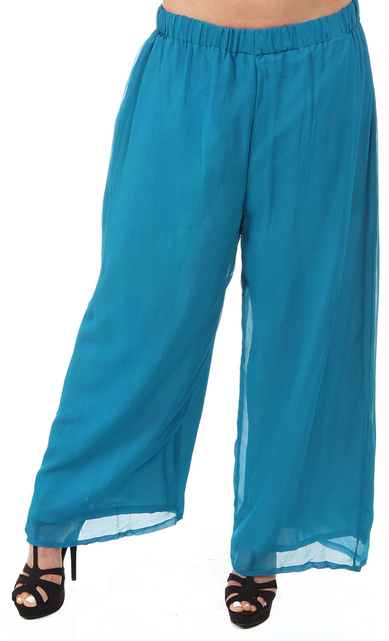Loose Fit Straight Pants with Elastic Waist