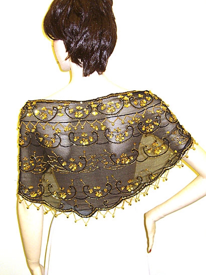 Sequin Beaded Collar Scarf 