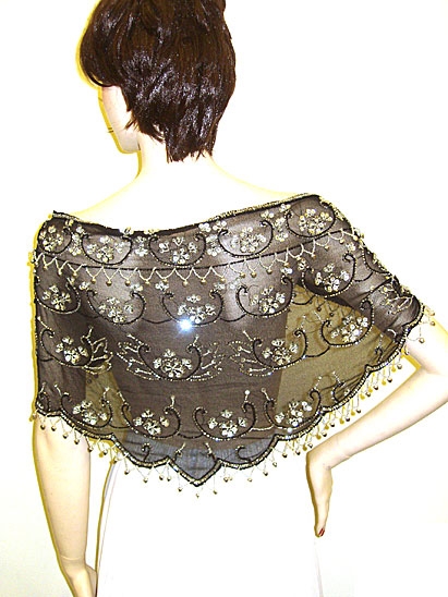 Sequin Beaded Collar Scarf 
