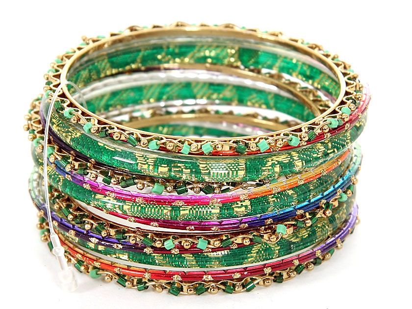 Set of 13 Handmade Bangle Bracelets
