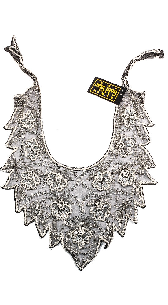 Sequin Beaded Open Collar Scarf
