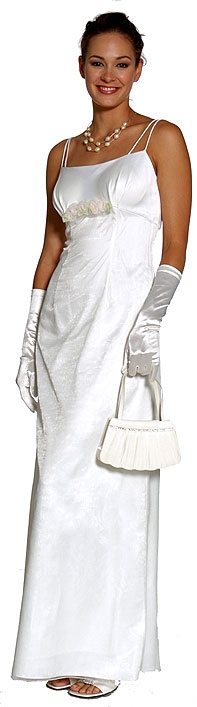 Empire Satin Double Spaghetti Strapped Dress